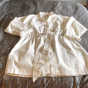 Zara cream denim mini dress / jacket